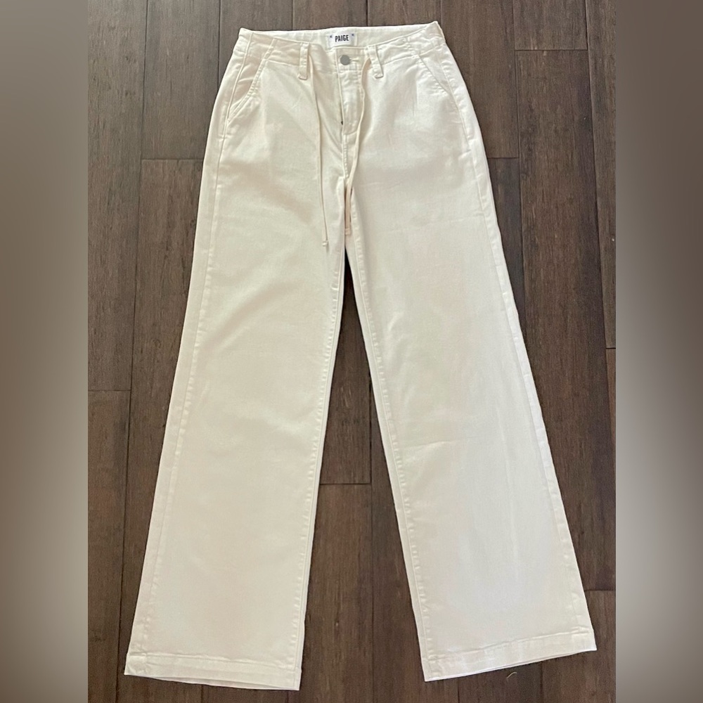 NEW PAIGE carly tie pant in beautiful quartz sand color